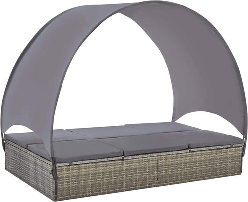 🌞 Double Outdoor Lounger with Canopy – Relax in Style! 🛋️✨