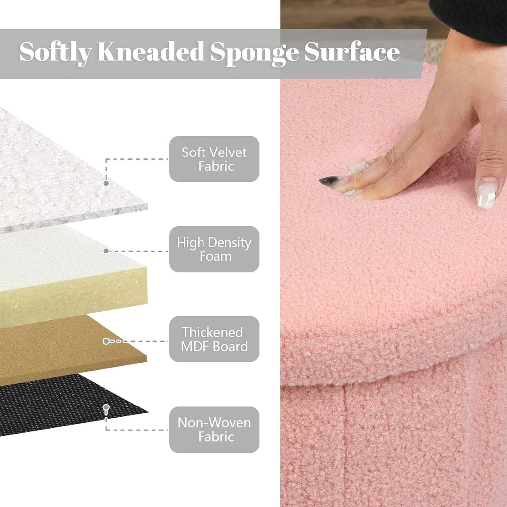 🪑 Stylish Storage Ottoman – Cozy, Compact & Functional! ✨