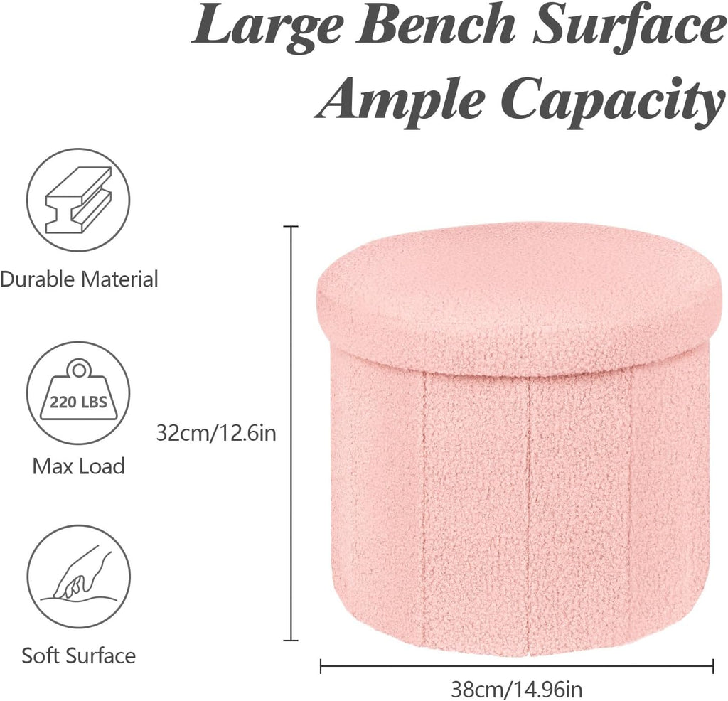 🪑 Stylish Storage Ottoman – Cozy, Compact & Functional! ✨