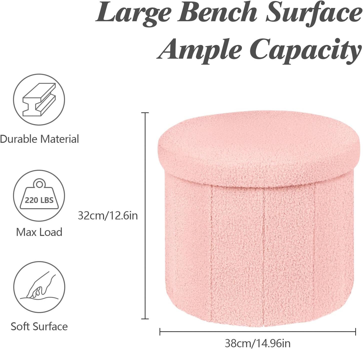 🪑 Stylish Storage Ottoman – Cozy, Compact & Functional! ✨