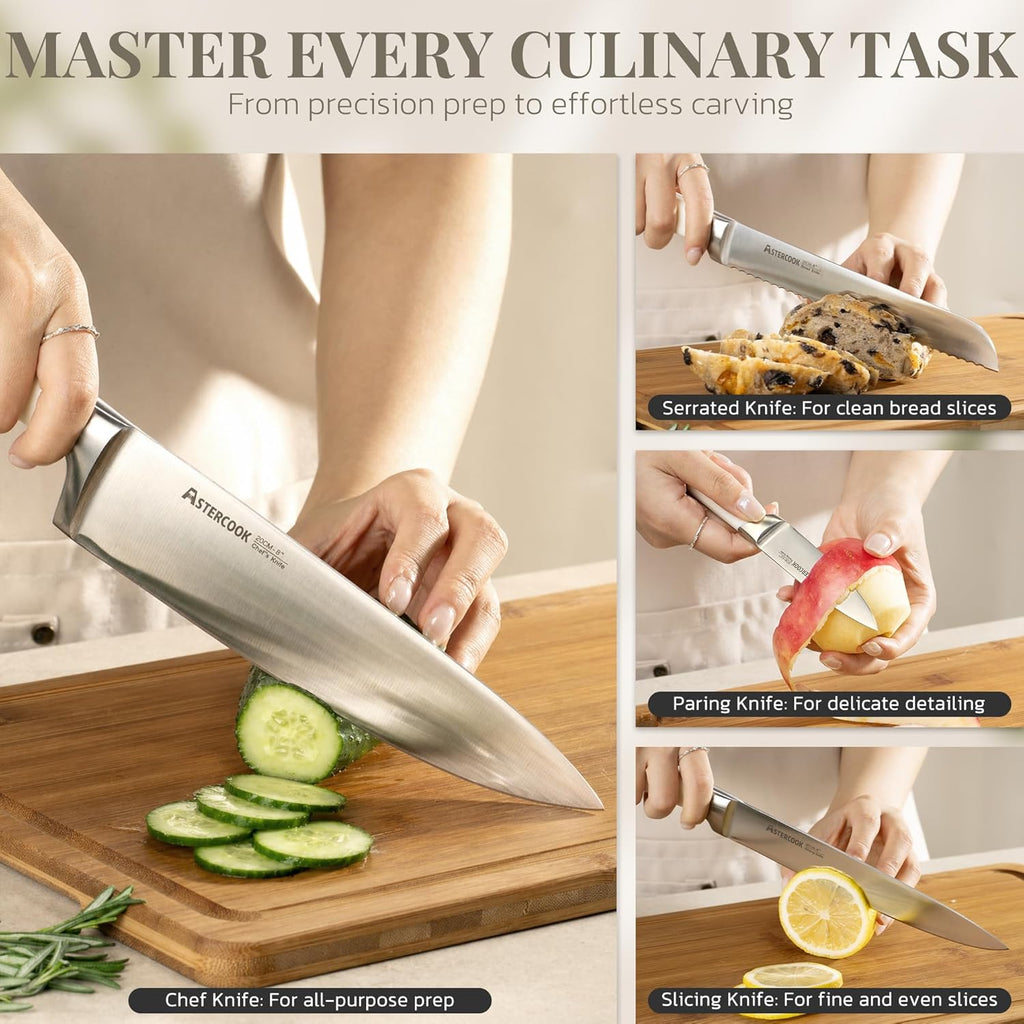 🔪 Premium 6-Piece Kitchen Knife Set – Sharp & Stylish! ✨