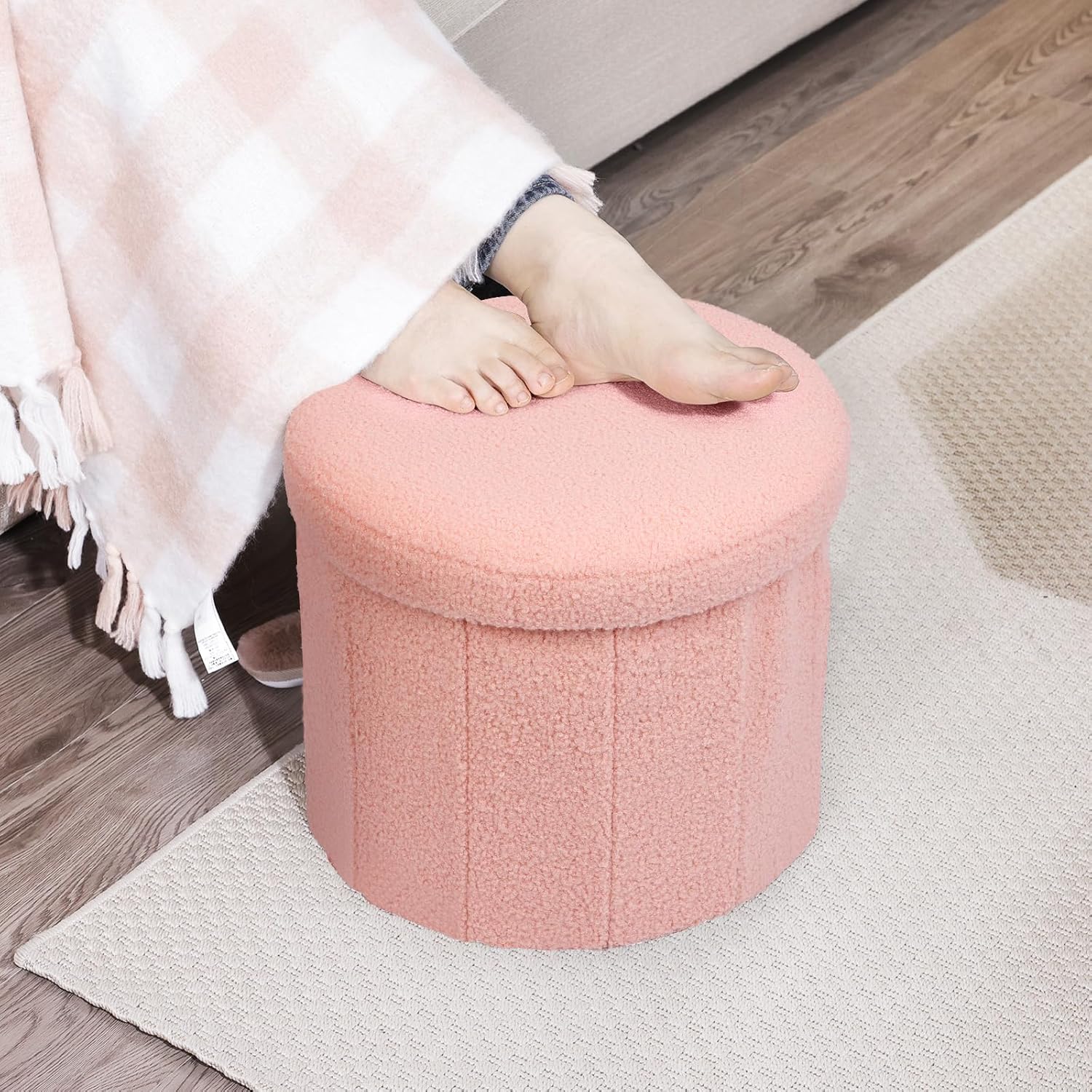 🪑 Stylish Storage Ottoman – Cozy, Compact & Functional! ✨