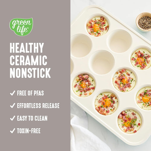 🍰 Bake Like a Pro with Our Ceramic Nonstick Muffin Pan! 🥧