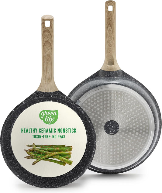 🍳 Kitchen Essentials Ceramic Frying Pan Set – Healthy & Eco-Friendly! 🌿